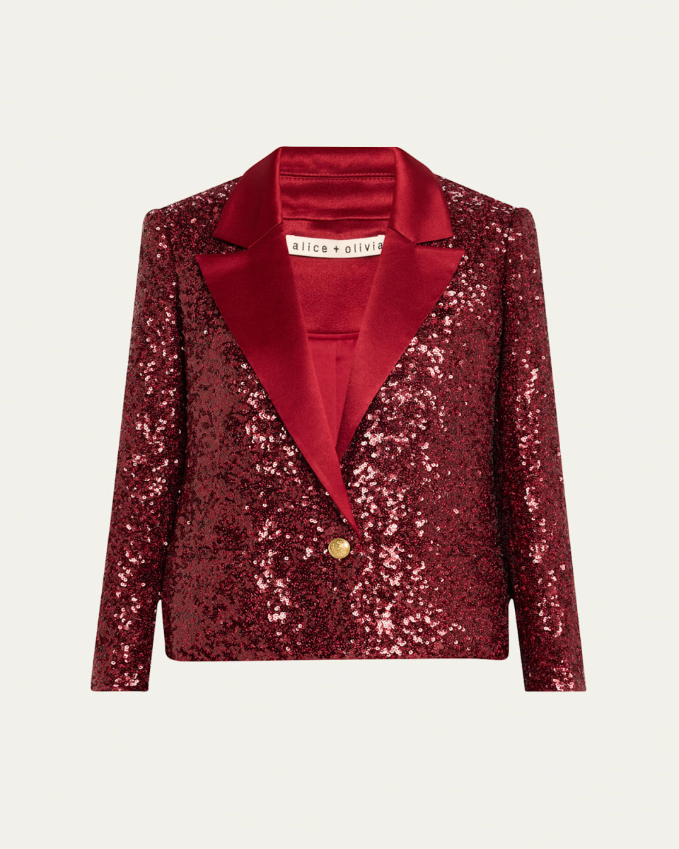Denny Boxy Sequined Blazer